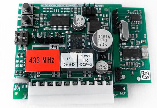 BFT CLONIX 2/128 – 2-kanālu iebūvējamais uztvērējs (433,92 MHz)